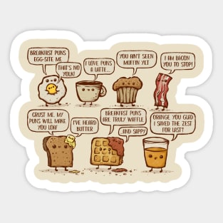 Breakfast Puns are Waffle Sticker